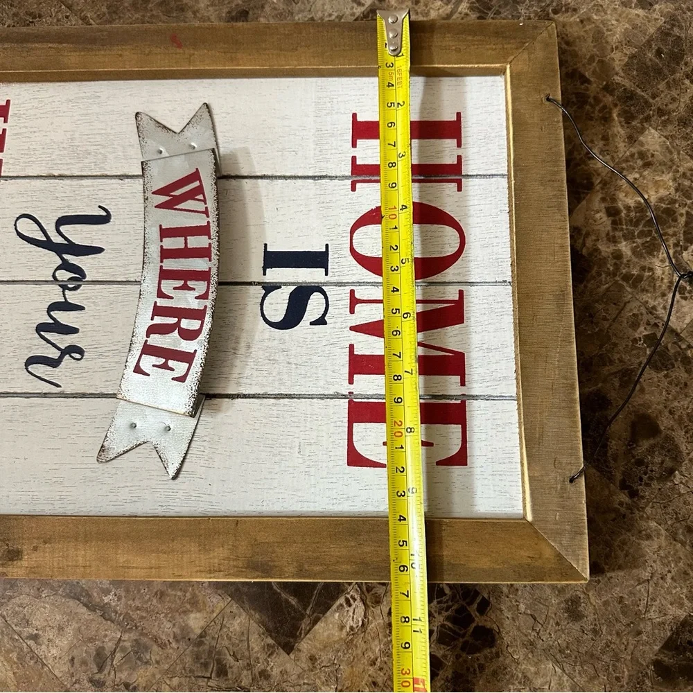 Home Is Where Your Heart Is Rustic Wall Sign